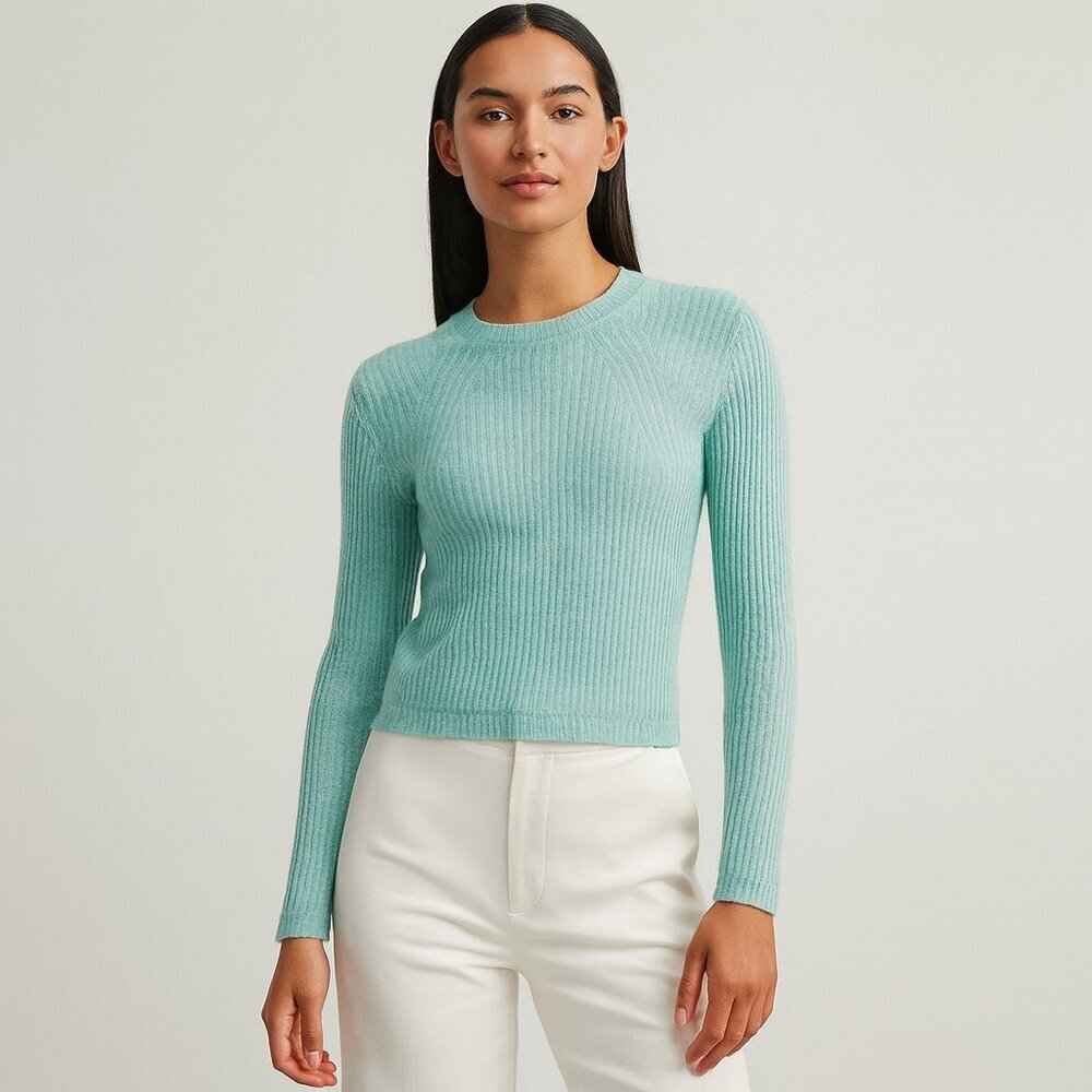 Daily Practice Light Blue Wool Blend Sweater Size XL Cozy Casual Long‎ Sleeve